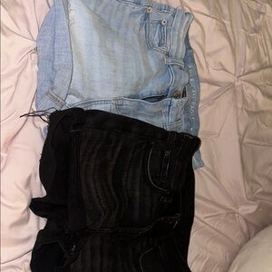 American Eagle Outfitters Light Blue and Black Women Jeans